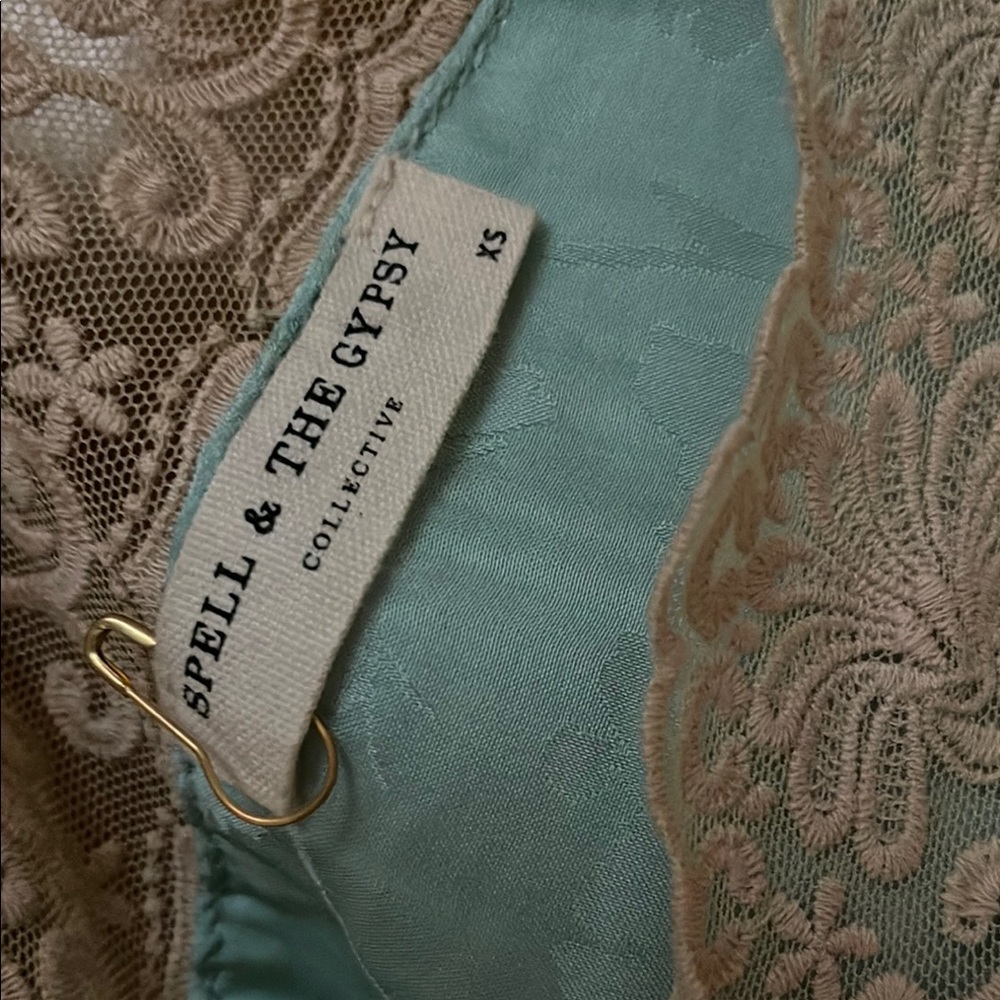 Spell and The Gypsy dress seafoam mint and - Picture 7 of 7